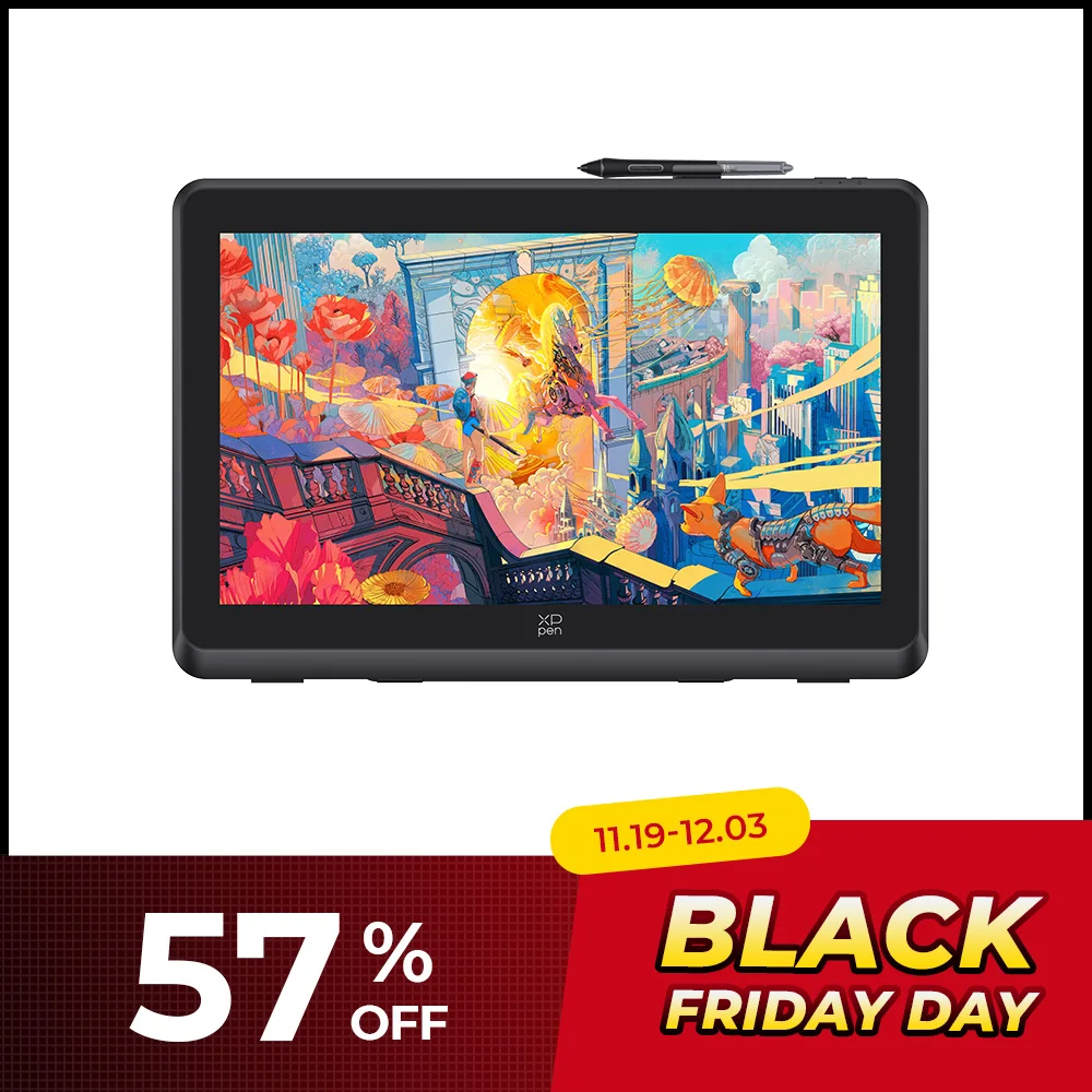 

XPPen Artist 22 Plus Graphics Tablet Monitor 22 inch Screen 16K Pen Pressure Levels Pen Tablet Display 130% sRGB for Windows Mac