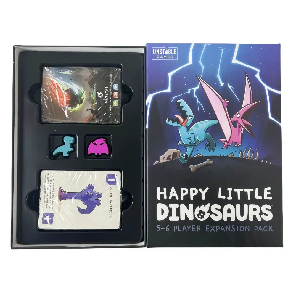Happy Little Dinosaurs English Unicorn Chess and Card Strategy Hazards Board Game Cards