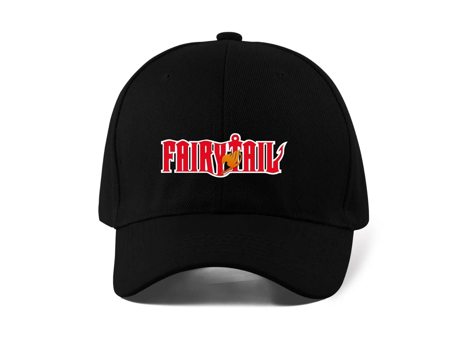 Fairy Tail Anime Manga Logo Red DTF Printed Logo Baseball Cap Dad Hat Unisex