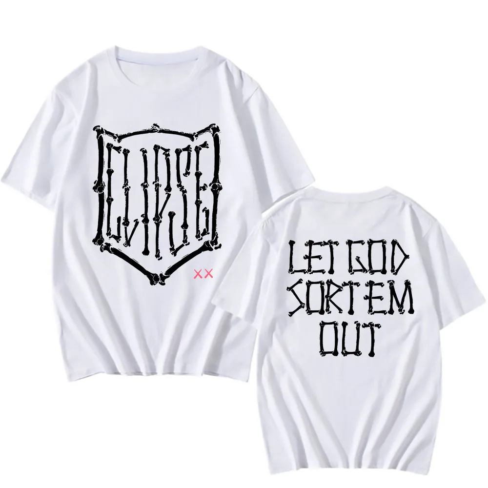 دع الله فرز Em خارج تي شيرت كليبس الهيب هوب مجموعة الطباعة بلايز موضة للجنسين الشارع الشهير الصيف قمصان قصيرة الأكمام تي شيرت الذكور