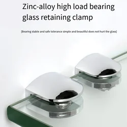 Zinc Alloy Glass Shelf Electroplated ple Style Anti-rust Moistureproof Cabinet Display Case Clamp Bracket Holder