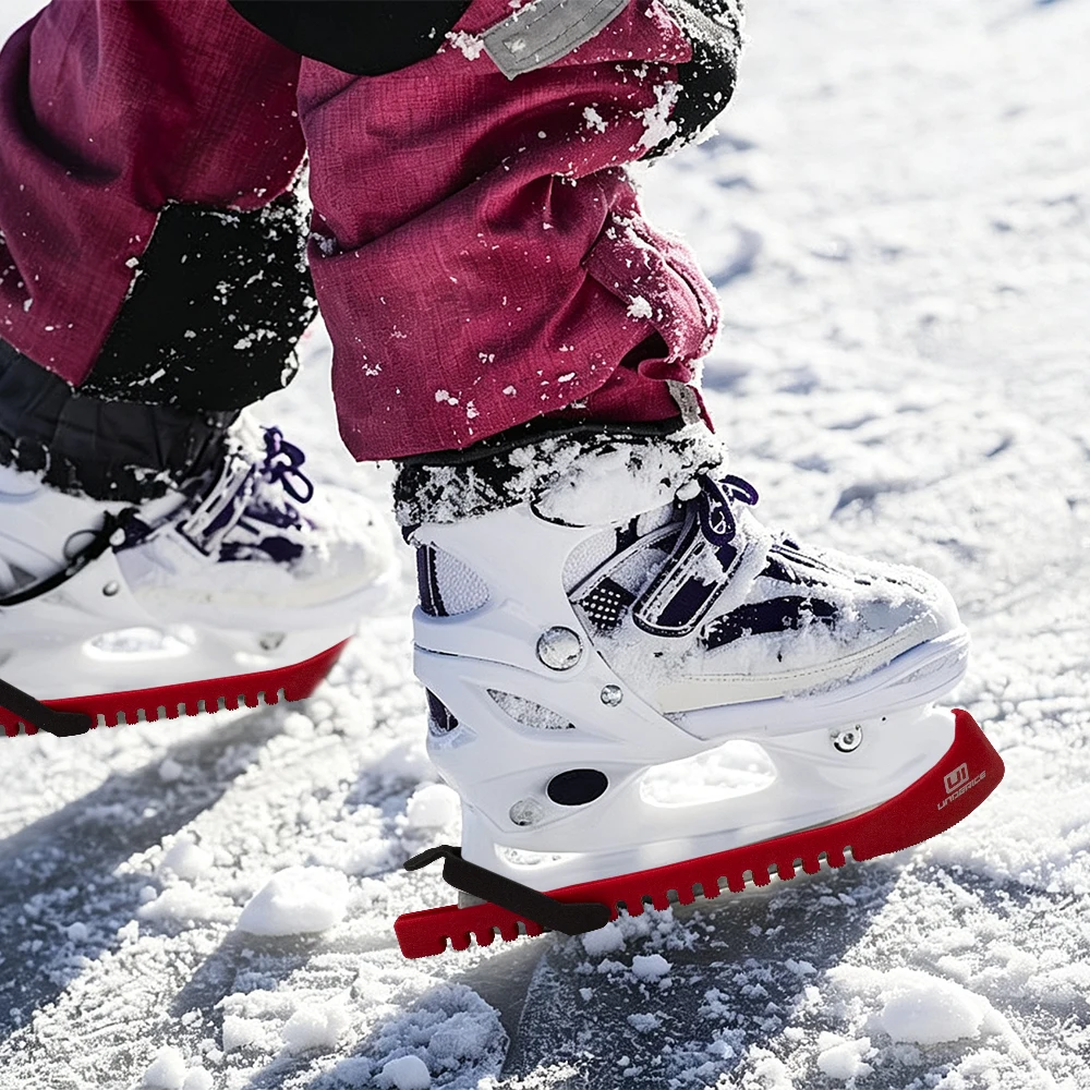 Profi-Eishockey-Schlittenschuhschutz, Verstellbarer Eishockey-Kufenschutz mit fester Schnalle, Rutschfeste, begehbare Eishockey-Kufenschoner – Detail 7