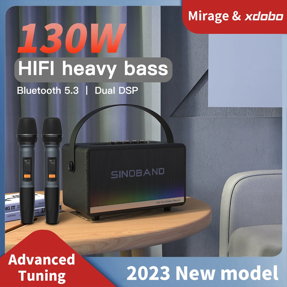 2023 Sinoband Mirage 블루투스 스피커, 오디오 시스템, 사운드 스피커 및 액세서리, 130W, 최고 판매 제품