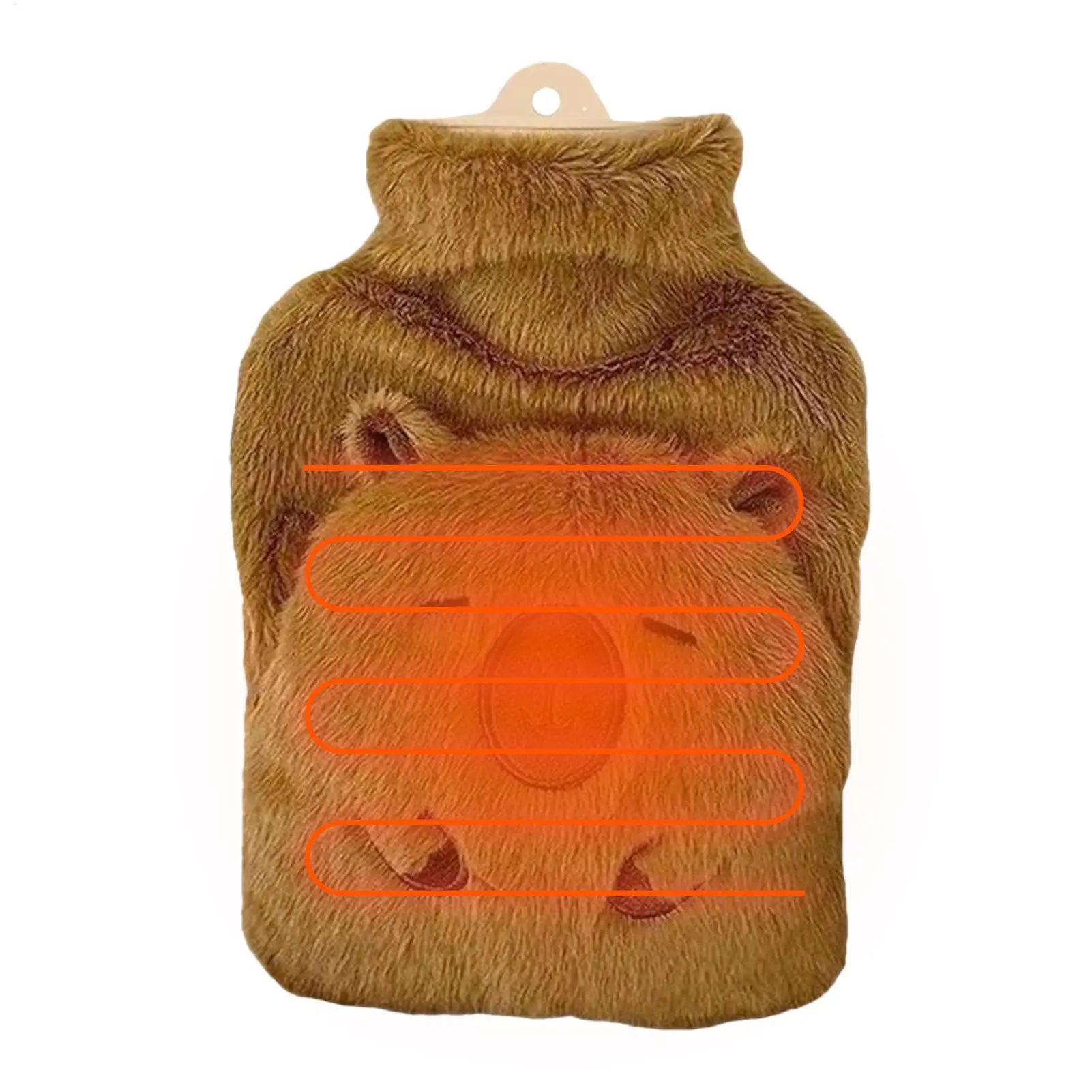 Hot Water Bag 1000ml  Soft Hot Water Bottle Winter Hand Warmer Capybara  Water Bottle Portable Waist Hand Bed Warm Bottles