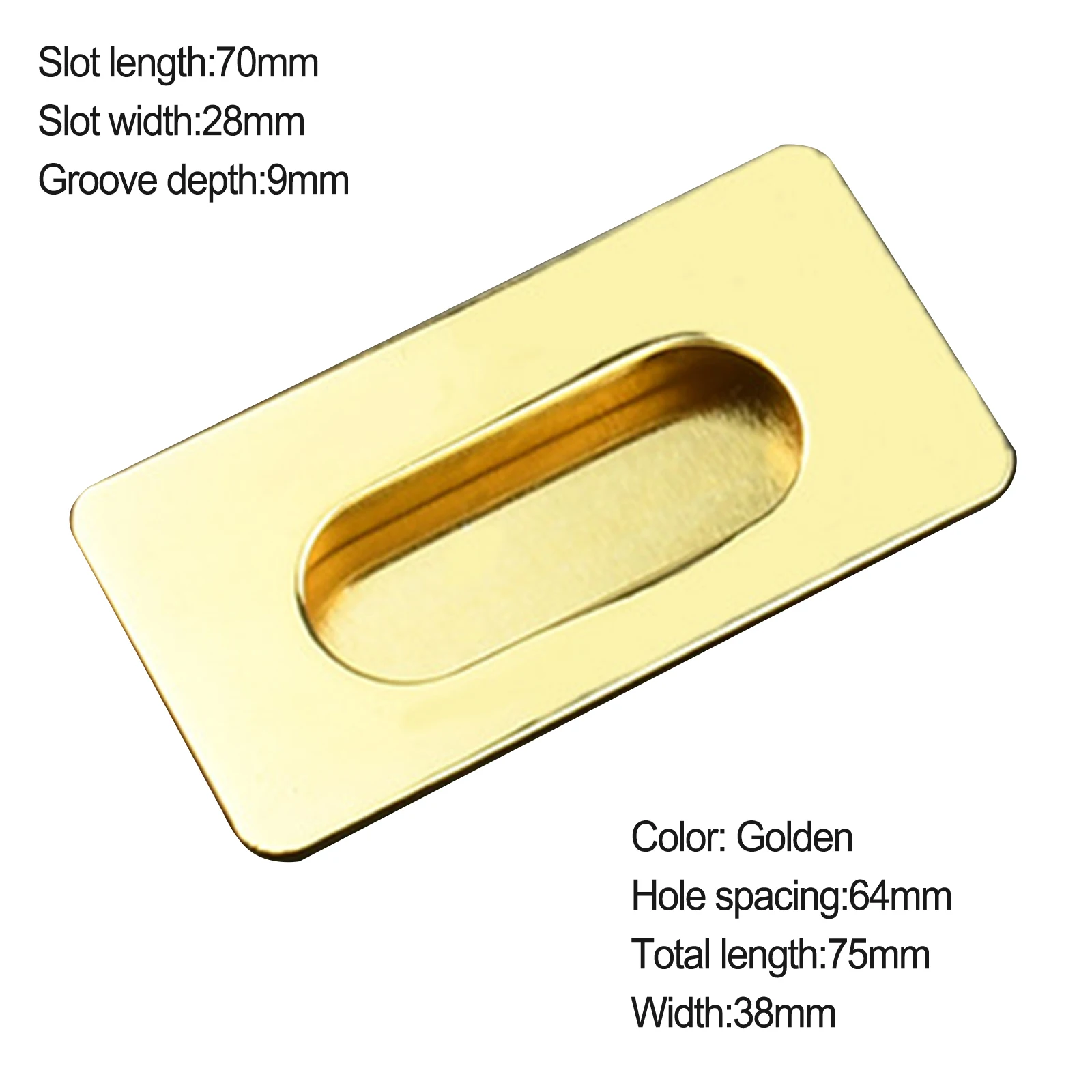 

With Screws Cabinet Handle Concealed Handle Convenient Practical Slotted Recessed Handle Wardrobe Door Brand New
