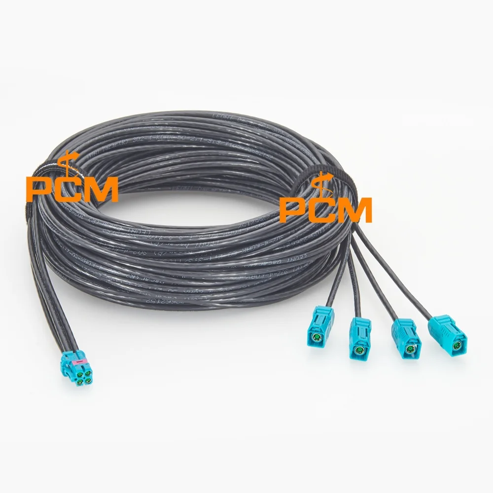 Original TE Tyco 2360001-4 MATE-AX to Mini FAKRA 2298721-9 4 in 1 Cable 10M for ADAS Camera Automotive Ethernet