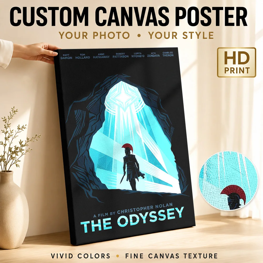 The Odyssey Movie Framed Canvas Poster Customized Photo Vintage Movie Wall Paintings Decoration for Home Theater Ready to Hang