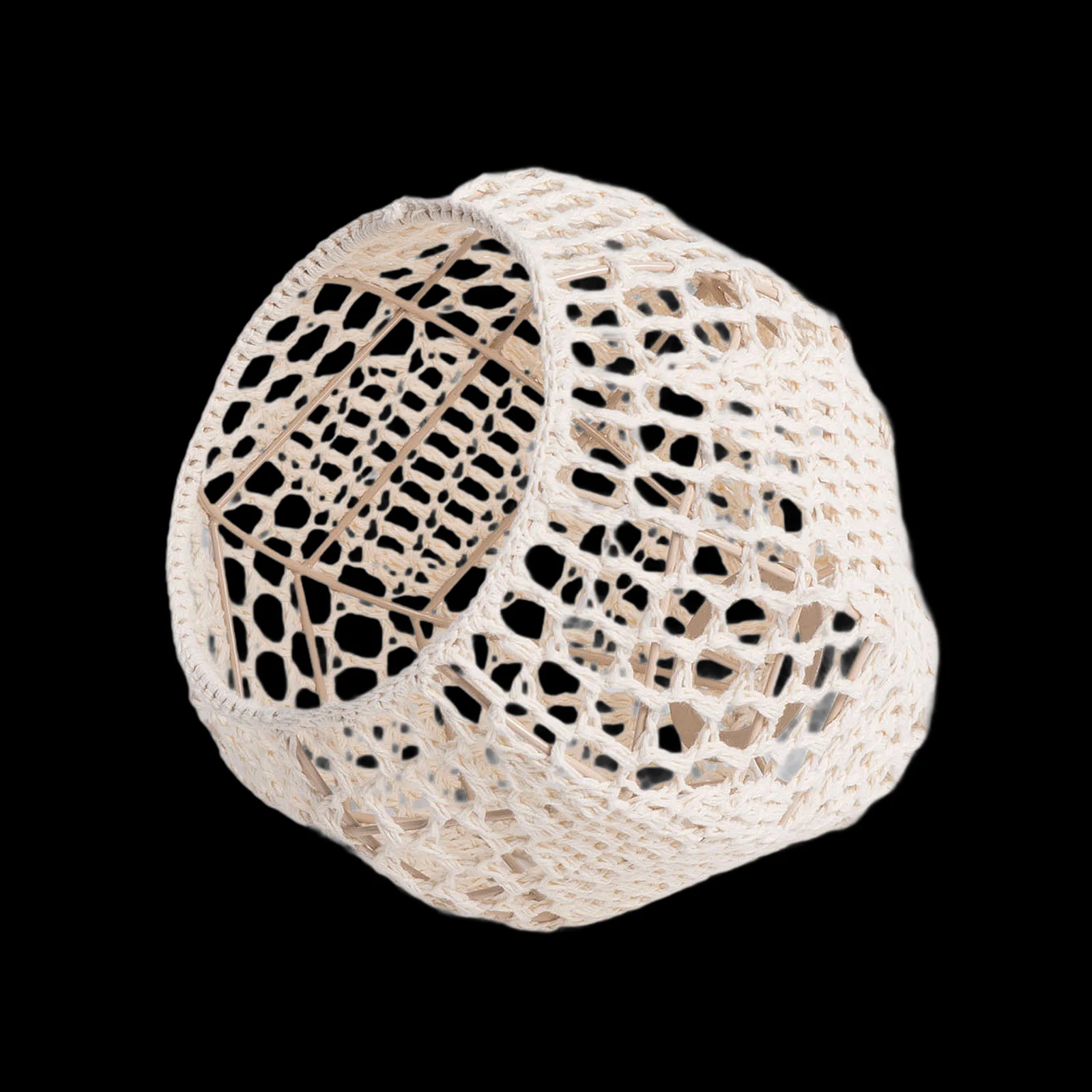 Rope Weave Retro Chandelier Light Cover Elegant Handmade Woven Pendant Lamp Shade for Bedroom House Kitchen Hotel Living Room