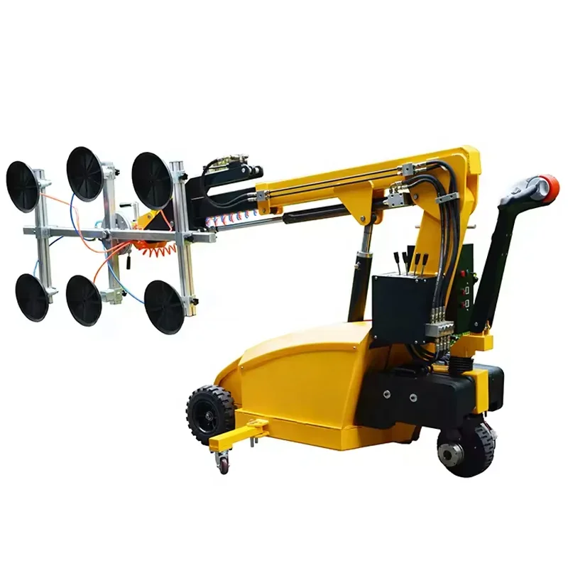 ow Price Small Lifting Equipment 800kg Electric Mobile Glazing Trolley Glass Loading Robot