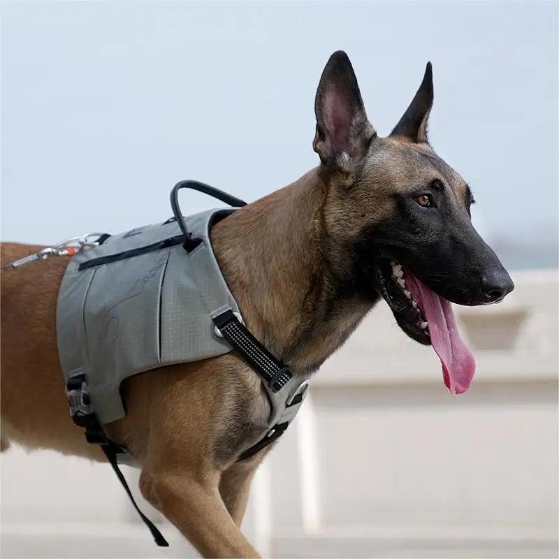 

STLFTruelove Светоотражающий тактический шлейка для отслеживания собак и кошек Регулируемый жилет с прочным однотонным рюкзаком Оптовая продажа XL Pet Supply St