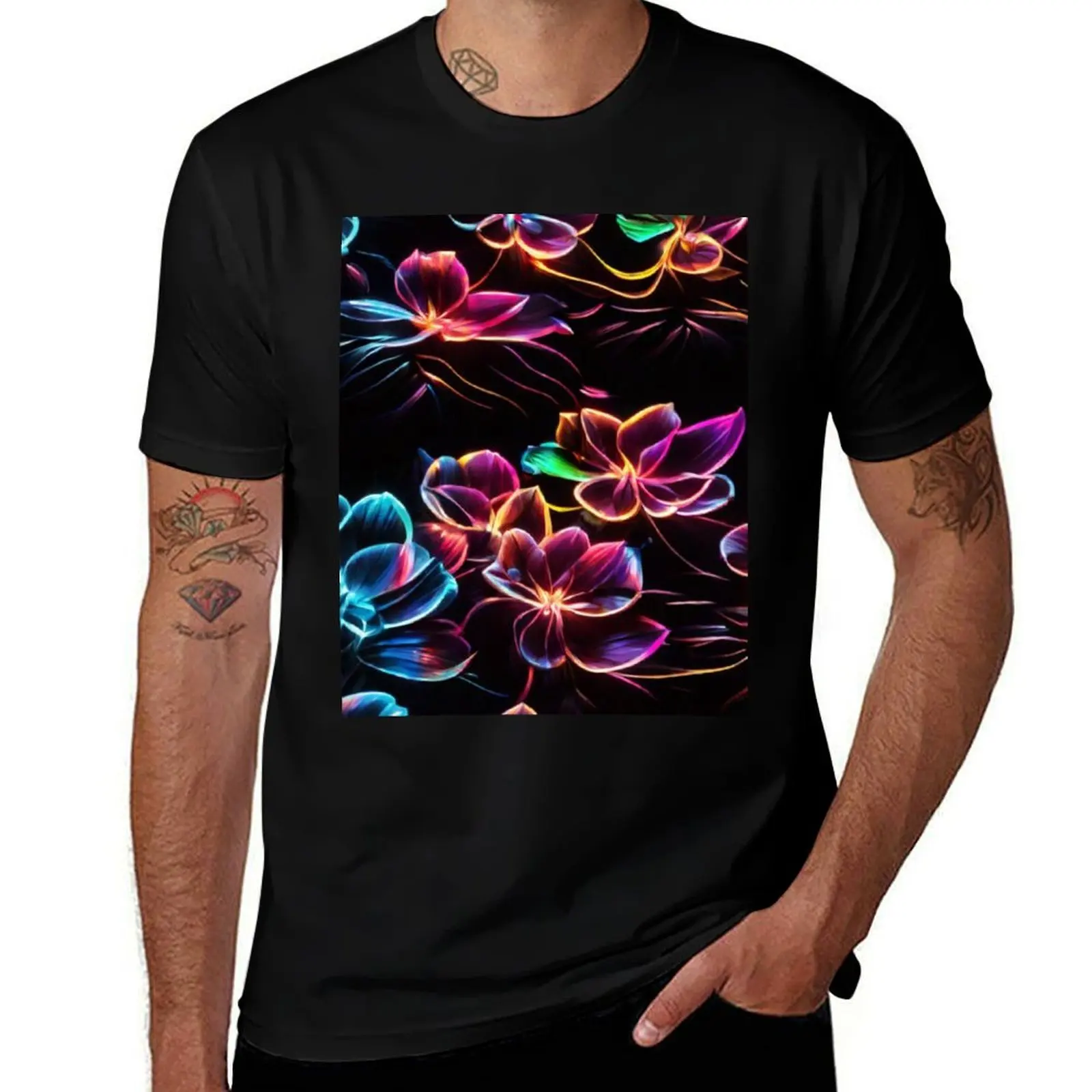 

Neon Flowers 1 T-Shirt Relaxed Fit Casual Short Sleeve Top