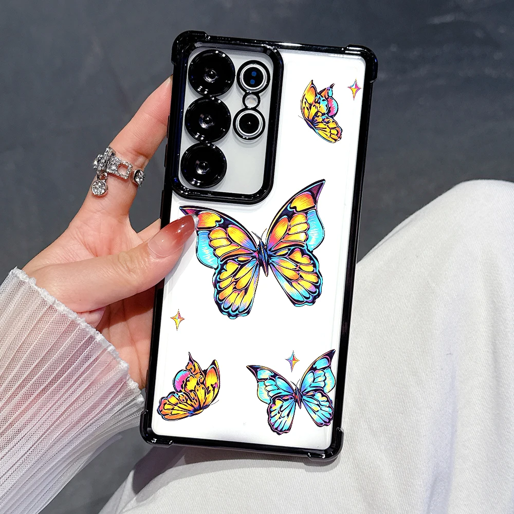 Butterflies Anti-Scratch Anti-Fall Shockproof Case For Samsung Galaxy S26 S25 S24 S23 A10S A14 A33 A57 A73 Protective Cover