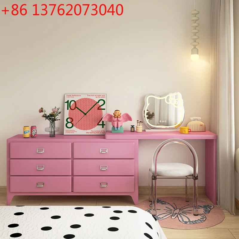 

Modern Nordic Storage Vanity Table Mirror Stool Drawers Bedroom Dresser Makeup Luxury Beauty Schmink Tisch Home Furniture