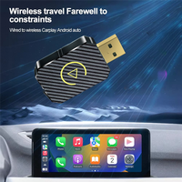 JSES-NEW Wireless Carplay Android Auto Adapter Wired To Wireless 2 In 1 Car Ai Box For  Toyota VW  Plug And Play