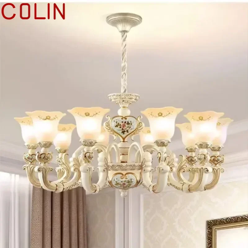 COLIN European Luxury Living Room Pendent Lamp American Retro Restaurant Bedroom Villa Hotel Clothing Store Cafe Chandelier