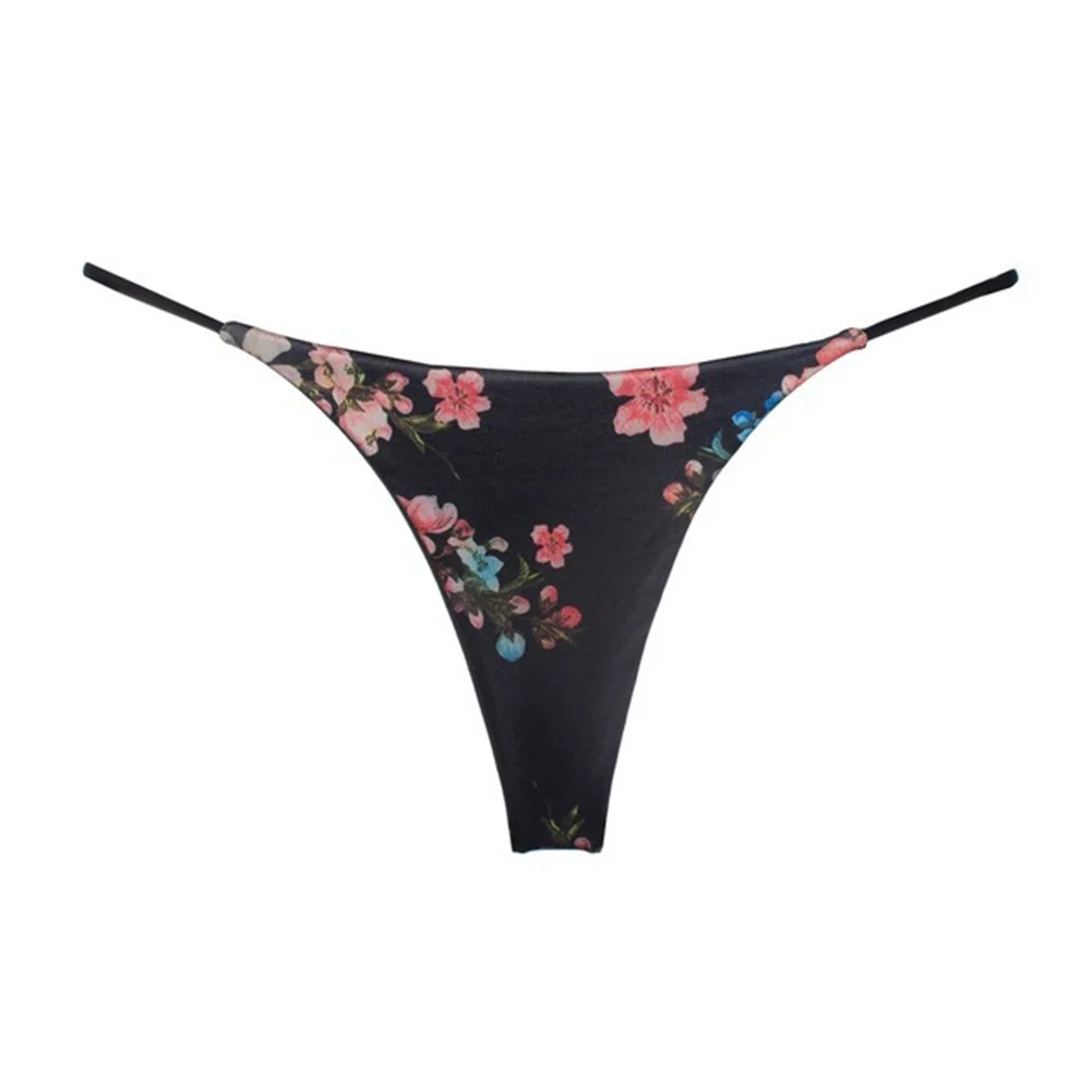 Women's Sexy Hot Briefs Thongs Printed Thin Strap Panties Comfortable Seamless Underwear Fashion G-strings