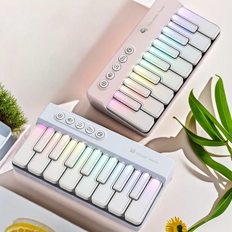 2025, draagbaar kinderpiano-leerinstrument, veilig muziekspeelgoed voor kinderen om auditieve visuele vaardigheden door spelen te verbeteren