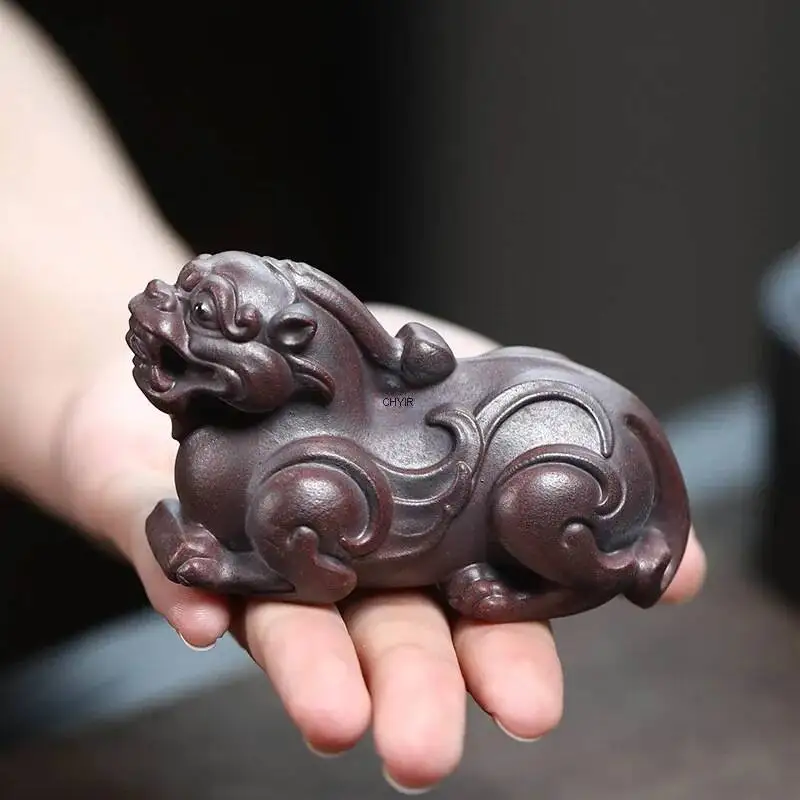  Tea Pet Kirin Ornament Wealth-Attracting Lucky Beast Tea Play Tea Table Accessories 