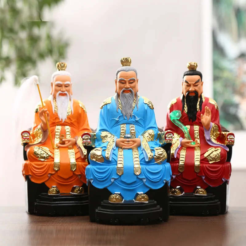 

Taoism ZU SHI TAI SHANG LAO JUN YUAN TIANZUN DAODE 3 Gods Temple HOME Altar Worship God BUDDHA FENG SHUI statue