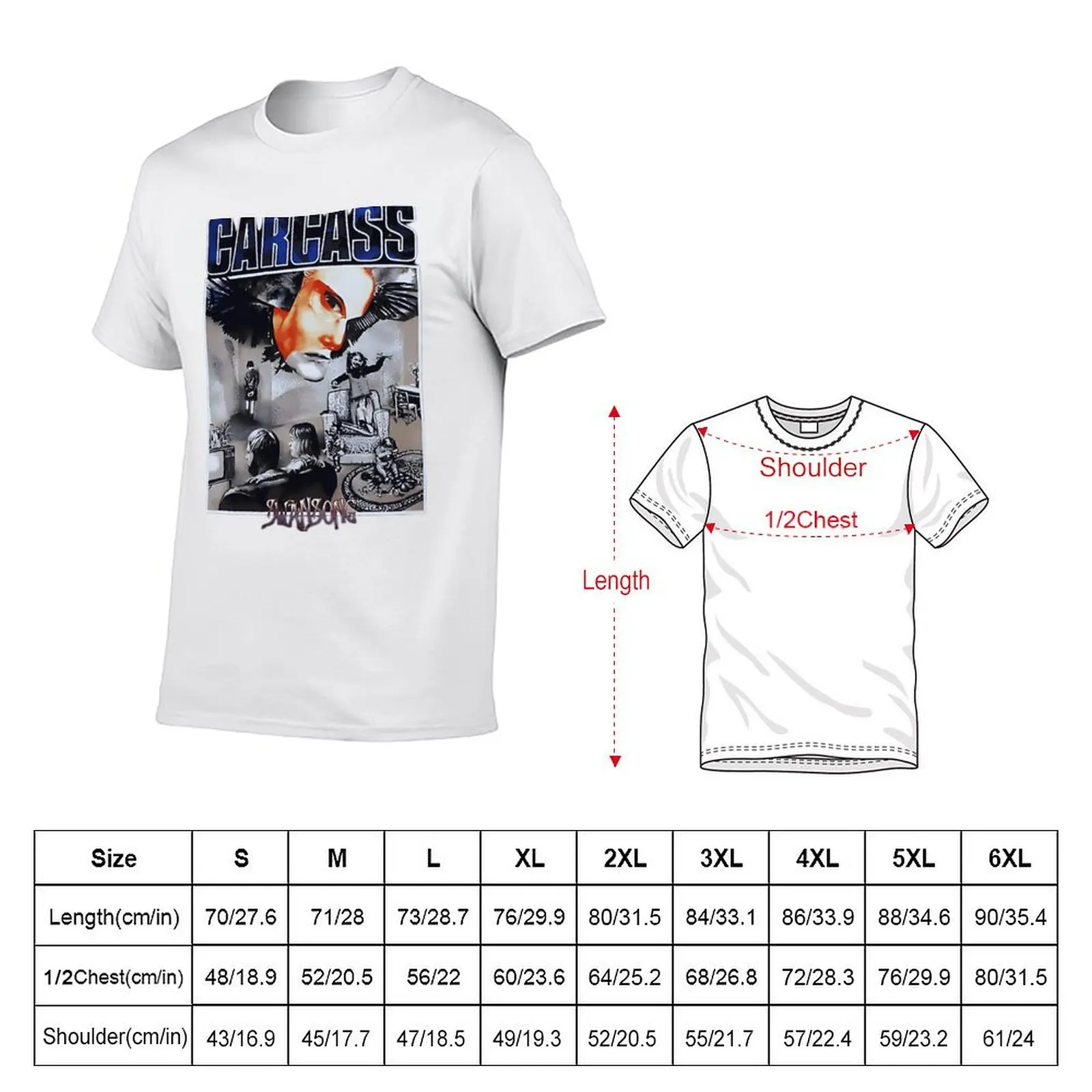 carcass swansong T-Shirt man t shirt graphic t shirt man luxury T-Shirt