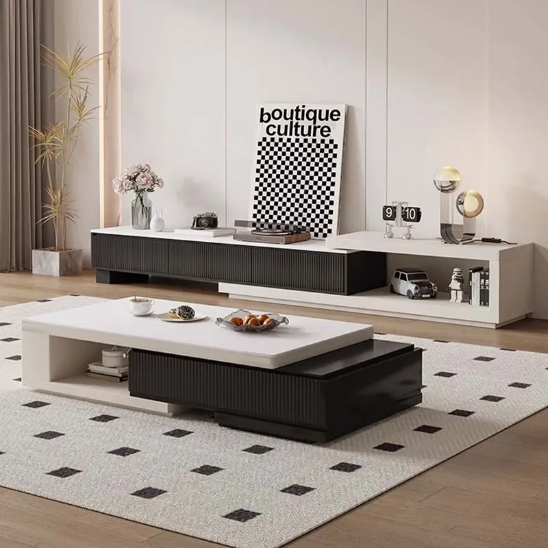 

Office Adjustable Coffee Tables Storage Italian Square Aesthetic Modern Table Wood Nordic Compact Couchtisch Salon Furniture