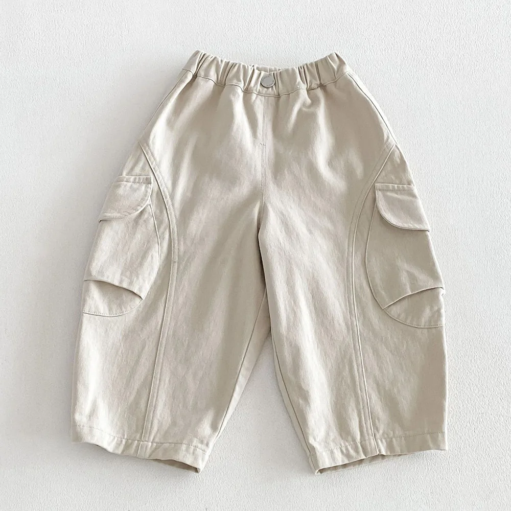 2026 Trousers For Boys Solid Color Casual Loose Fall New Arrival Kids Boutique Clothing Back To School Toddler Boy Pants