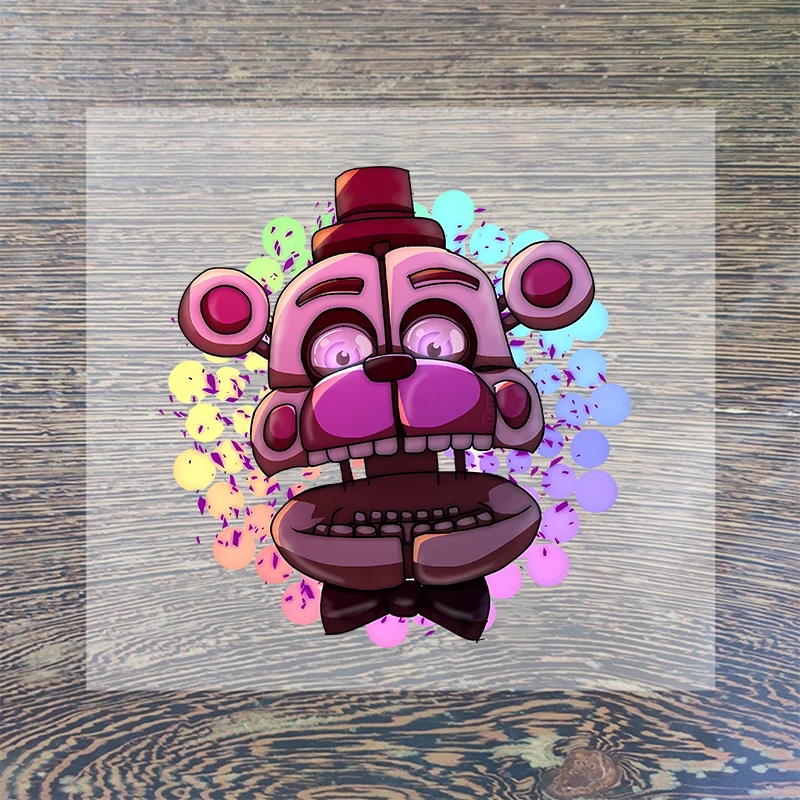 FNAF Iron on Patches for Clothing Five Nights At Freddy DIY Hoodie Hat T-shirt Heat Transfer Patch Clothes Custom Vinyl Sticker