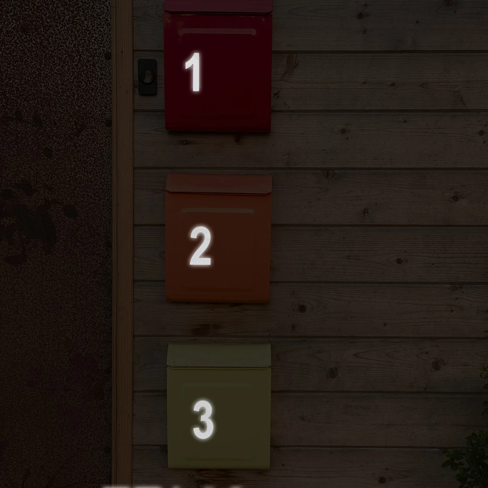 

Reflective Address Numbers Stickers Waterproof Mailbox Numbers Decals Self-Adhesive House Number Decal Backyard Garbage Bin