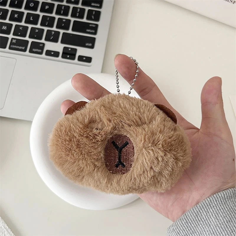 Poupées en peluche de dessin animé Capybara Squeak, pendentif porte-clés, jouets en peluche de décoration de voiture, ornements de sac, breloques porte-clés, cadeaux mignons