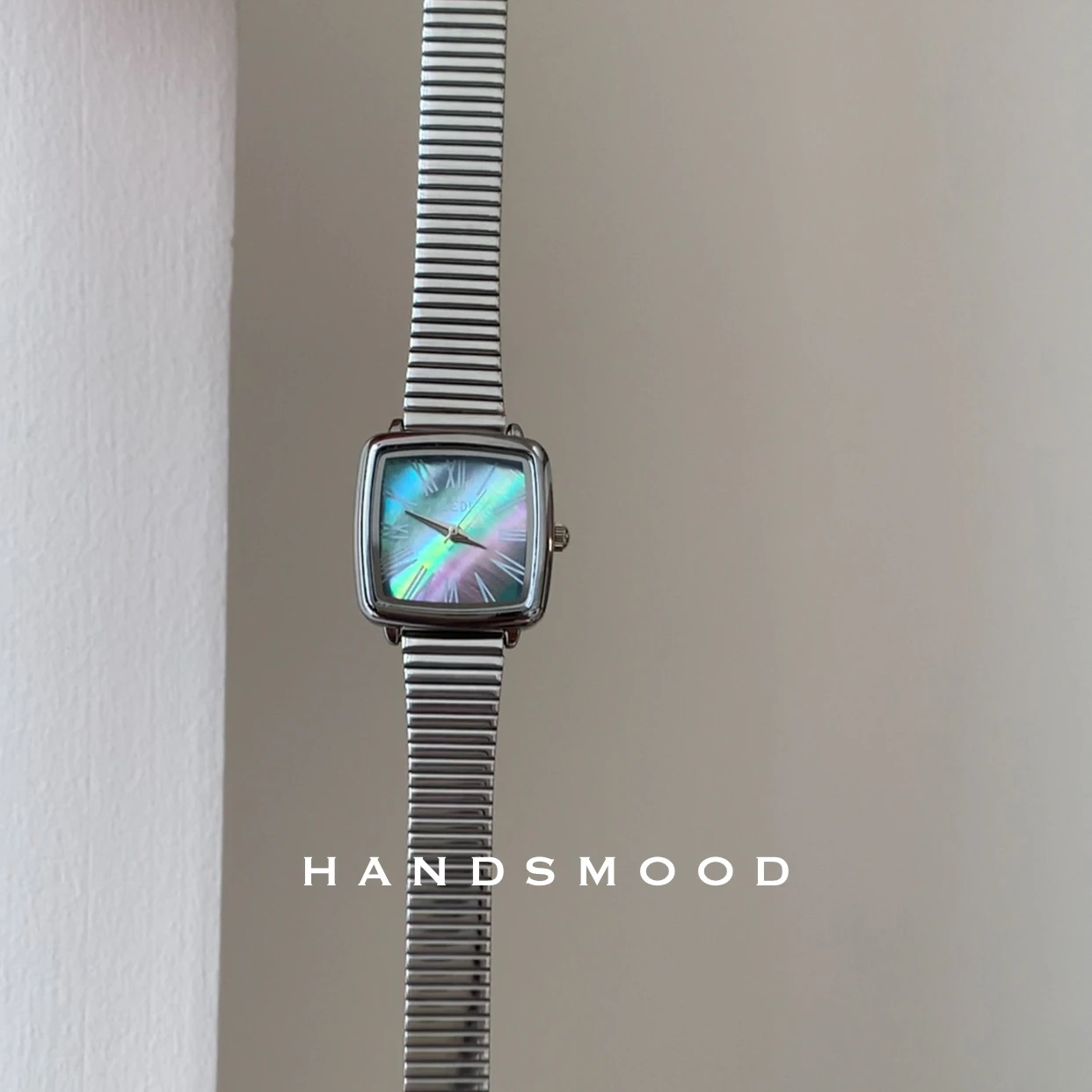 Orologio di lusso di alta qualità Romano blu moterof perla quadrata argento bambù orologio da donna di fascia alta moda orologio al quarzo regalo femminile