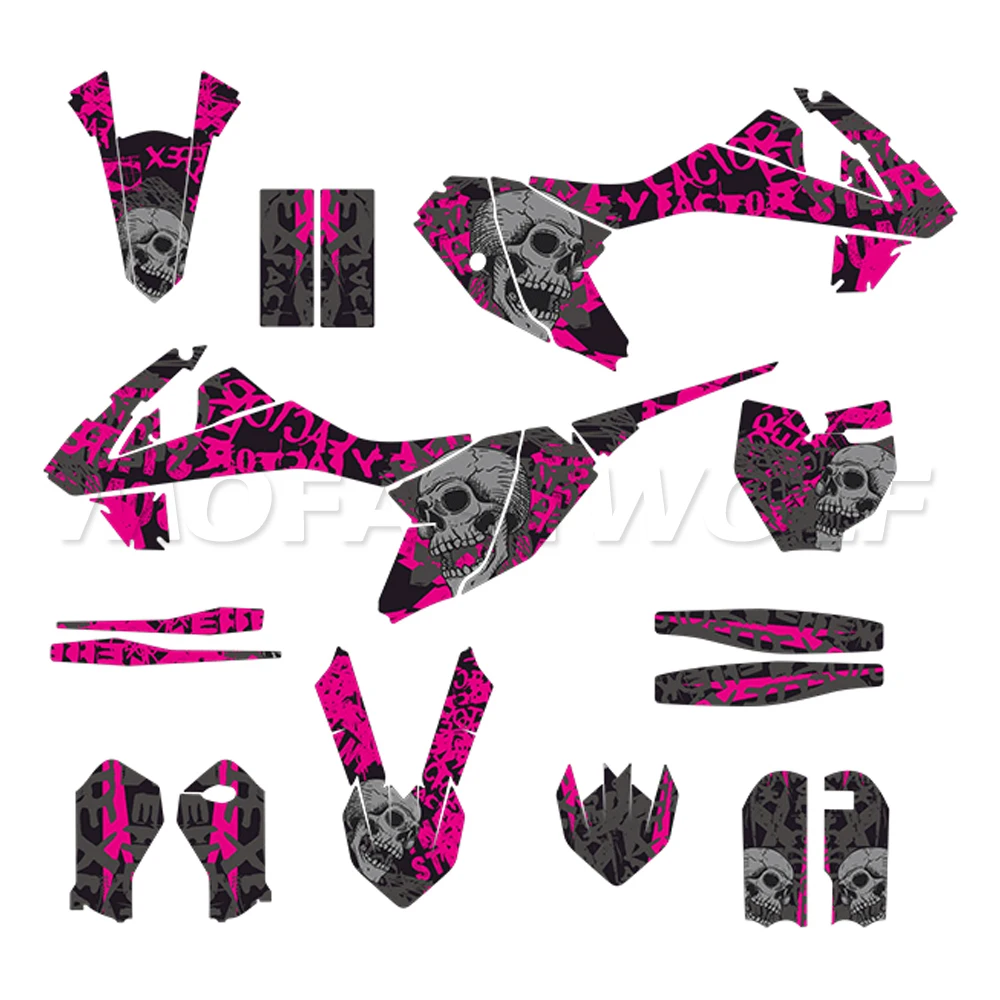 

Motorcycle for SX65 2016-2020 3D Glossy Thickened Graphics Decals Custom Name Number