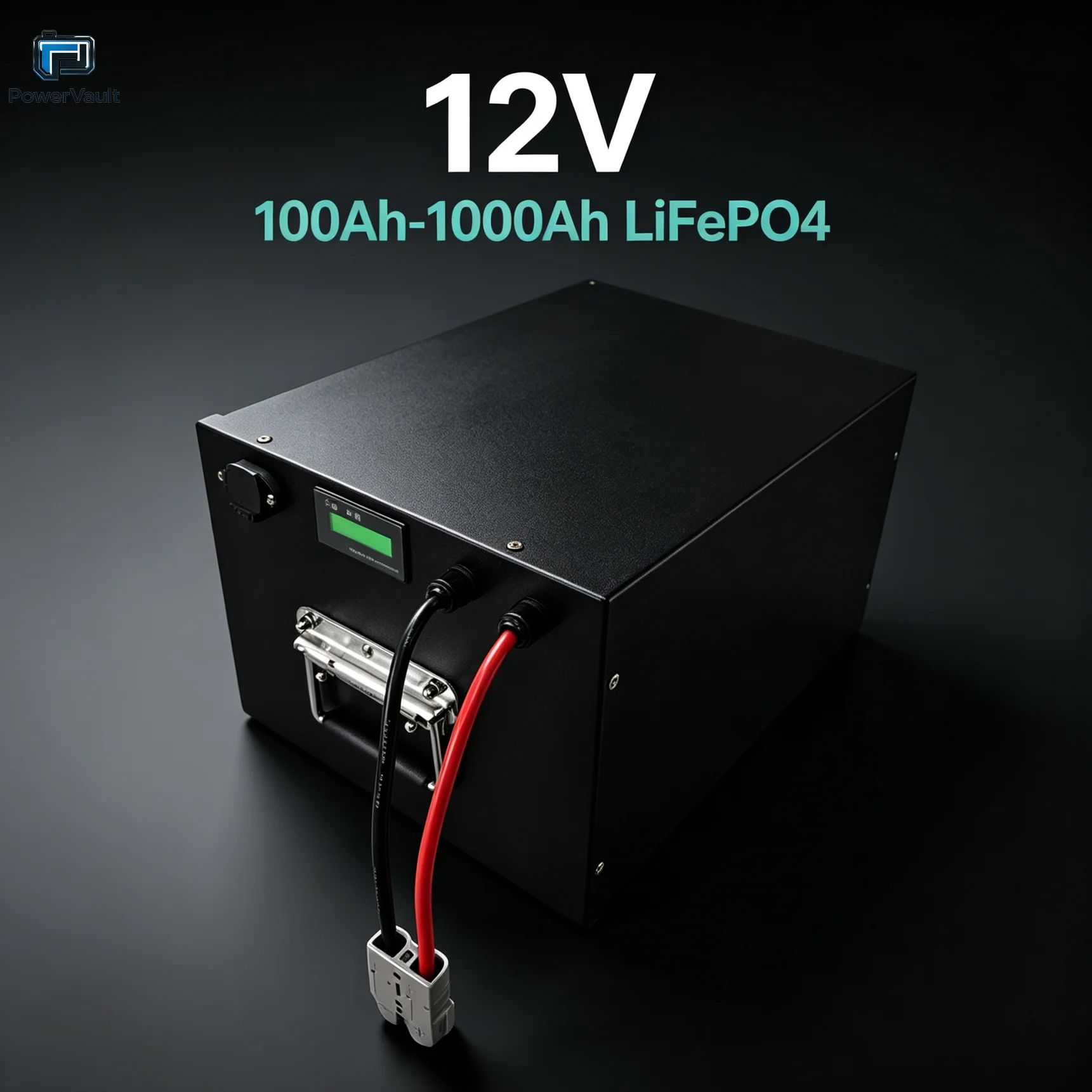 12V 100Ah LiFePO4 Deep Cycle Battery, 6000 Cycles BMS Built-in for Solar RV Marine UPS System