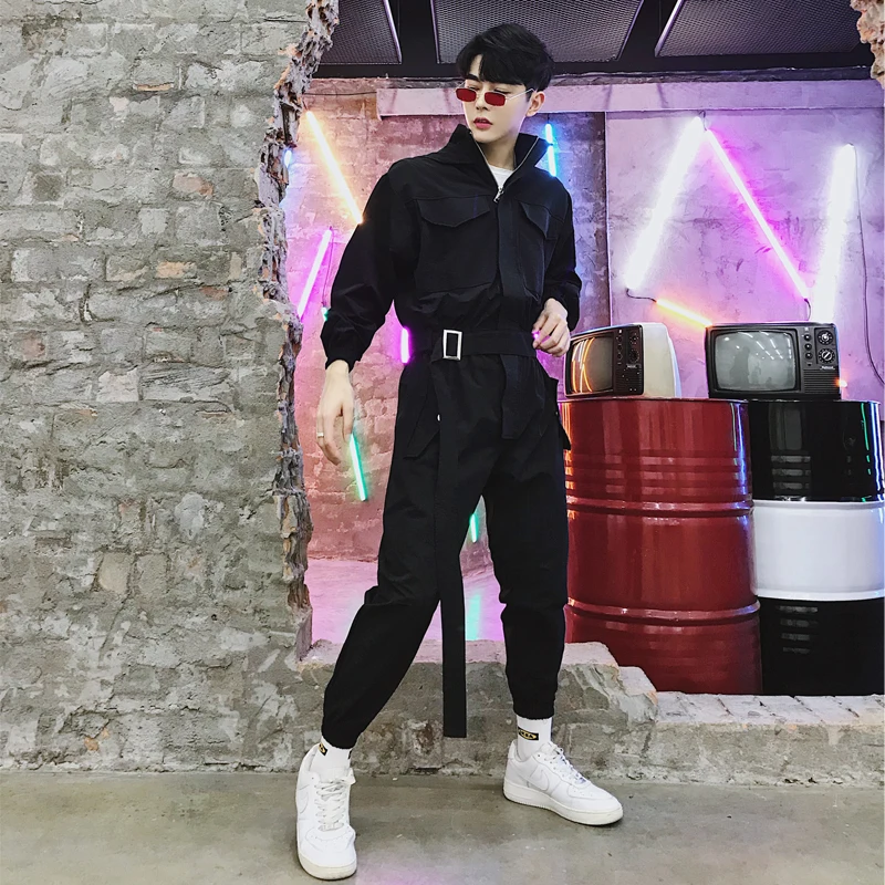 

Hot Spring New Men's Hip Hop Hoodies Onesies Autumn Men Loose Casual Suits Coat Male Nine-point Pants Long-sleeve Jumpsuits