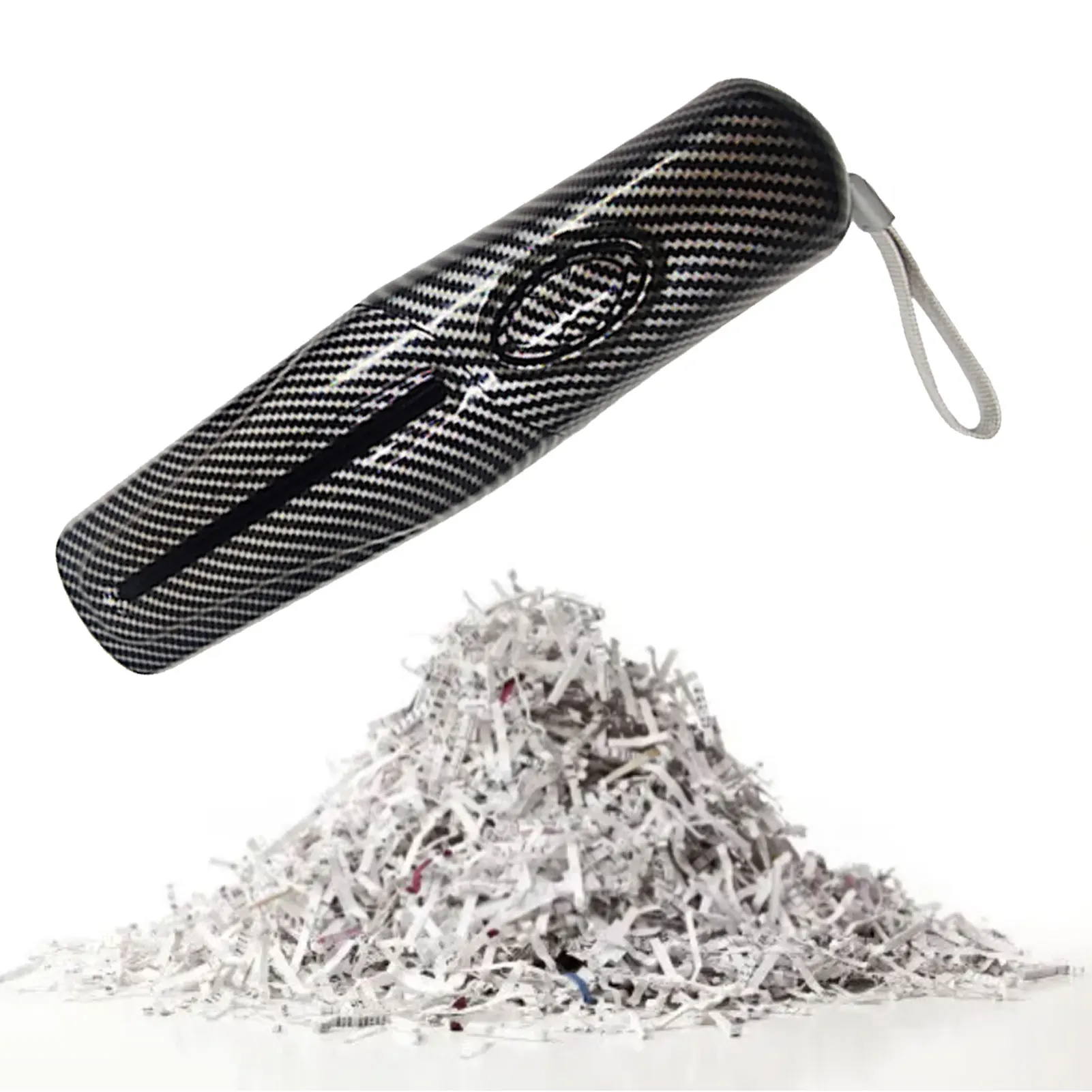 

Portable Electric Paper Shredder Small USB Paper Shredder 4mm Shredding 2 Sheet Capacity Carbon Fiber Color for Office