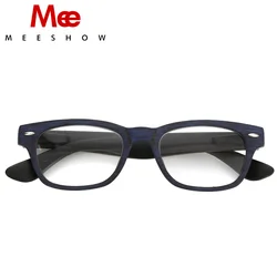 Meeshow Reading Glasses Woody Blue Europe Style Men Women Retro Eyeglasses progressive Lenses Men's multifocal readers +1.5