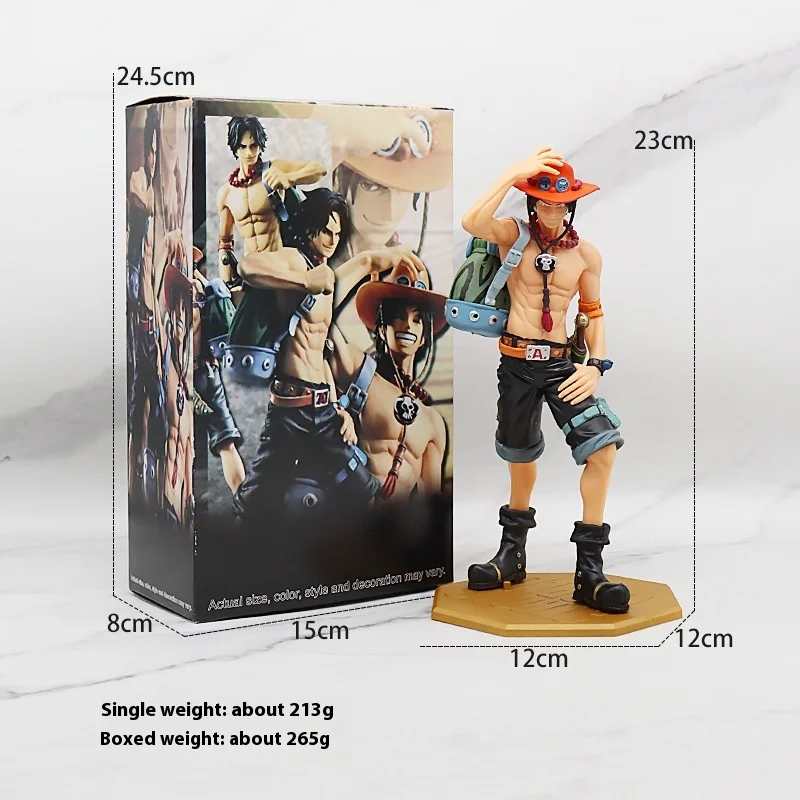 Toy Japanese Anime Peripheral Anime Sea Thief King Handmade 10th Anniversary Special Edition  Ace Standing Style Ornament Model