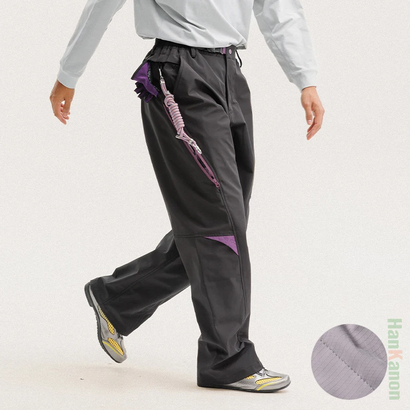 Functional Soft - Shell Utility Outdoor Pants Loose Fit Sabre - Cut Multi - Pocket Long Trousers  Unisex
