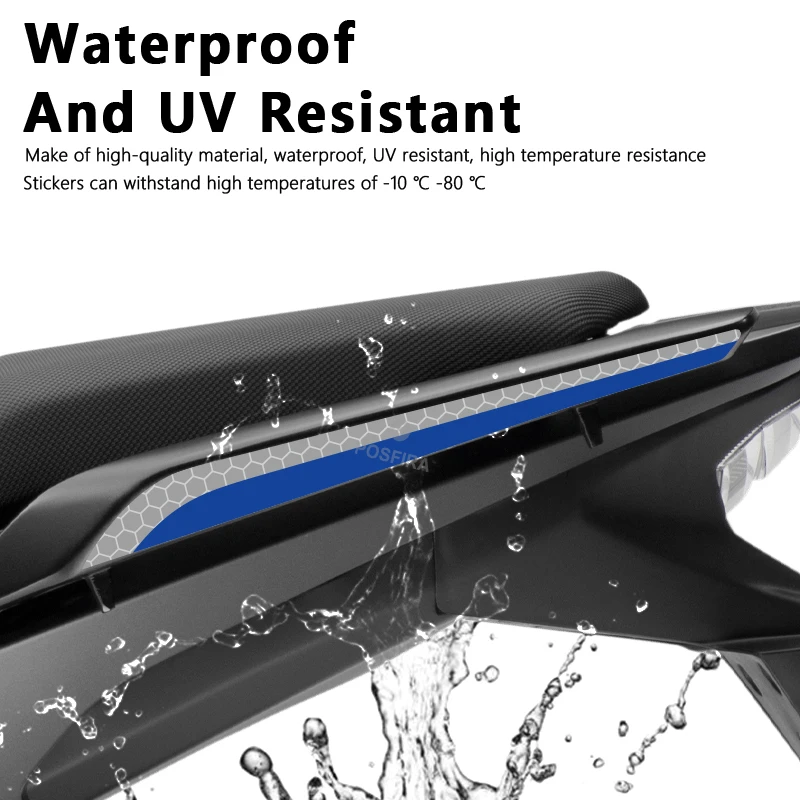 POSFIRA-pegatinas para manija de pasajero de motocicleta, calcomanía de vinilo para Honda CB500X CB 500X500X2013-2023 2020 2021 2022, accesorios