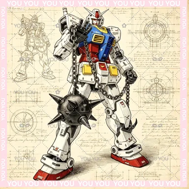 

IN STOCK FAT CAT Model RX-78-2 Assembly Model Kit 1/100 Scale Special RG 1/144 2.0 Enlarged Version Plastic Model Toy Gift