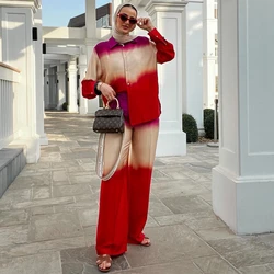 2 Piece Women Set Spring Autumn Long Sleeve Shirt Blouse Top And Pants Suits Outfits Fashion Office Lady Matching Sets Outfit