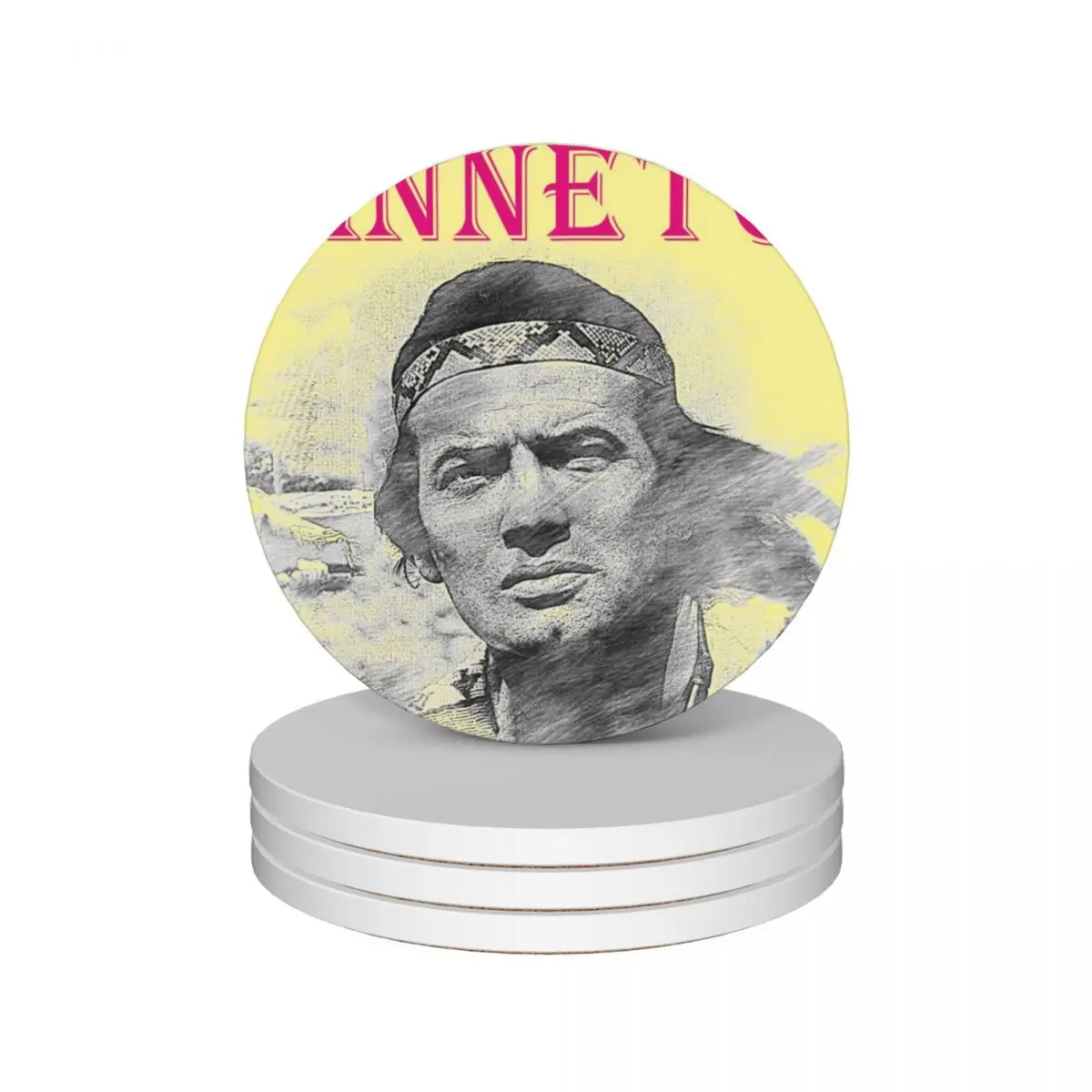 

Winnetou portrait, chief of the Apaches Ceramic Coasters (Set of 4) christmas coffee cup stand ceramic stand Coasters