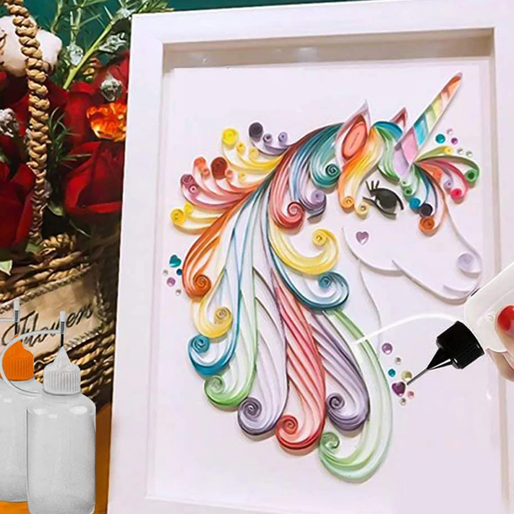 

10Pcs Precision Squeeze Bottles Reusable Liquid Dispenser with Fine Tip for Glue Oil Crafts Refillable Applicator Bottle Kit