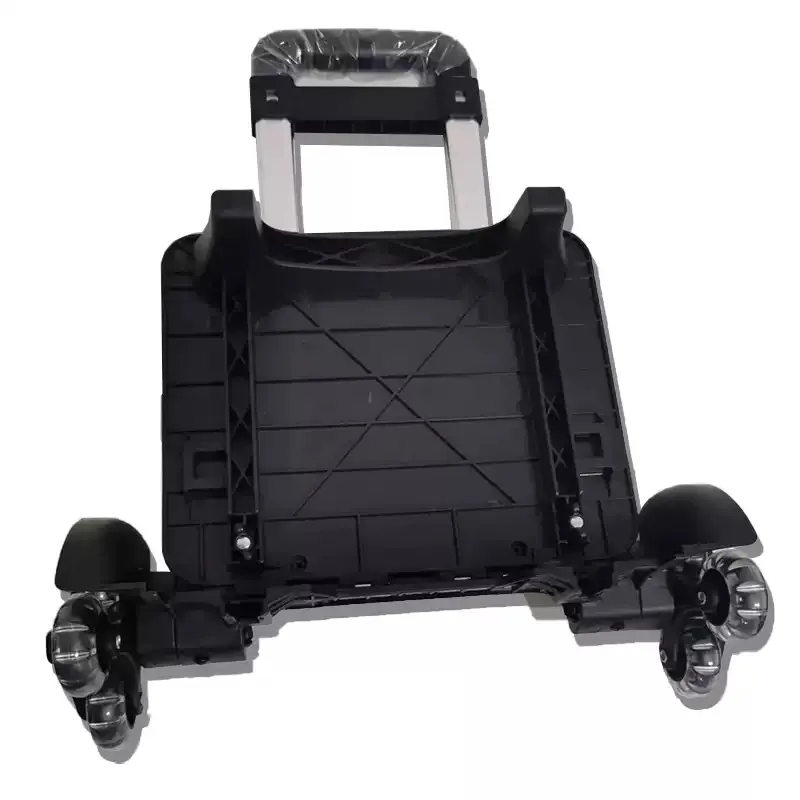 Foldable Stair‑Climbing Hand Trolley, Aluminum Telescopic Handle Universal Wheel Dolly for Tool Bag