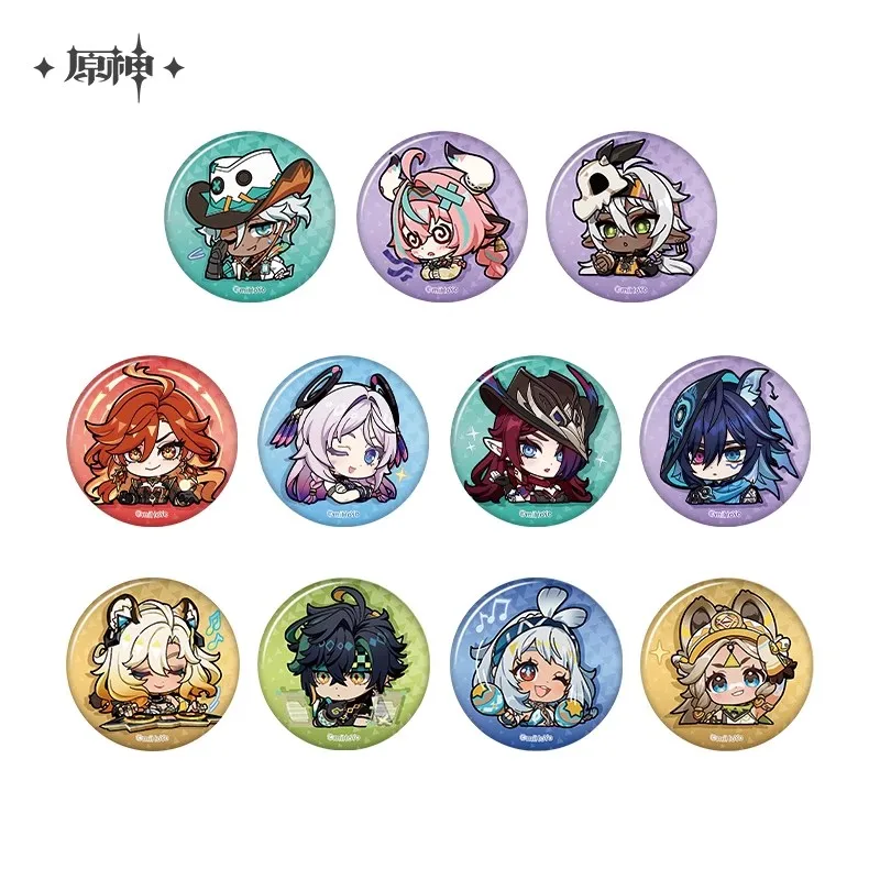 

Official miHoYo Genshin Impact Q-style Meme Series Badge Anime Game Merchandise Brooch Accessory