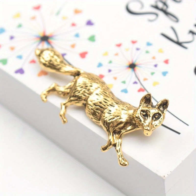 Vintage Accessories Personalized Women's Suits Animal Collar Pin Buckle Wolf Brooch Pin Accessories