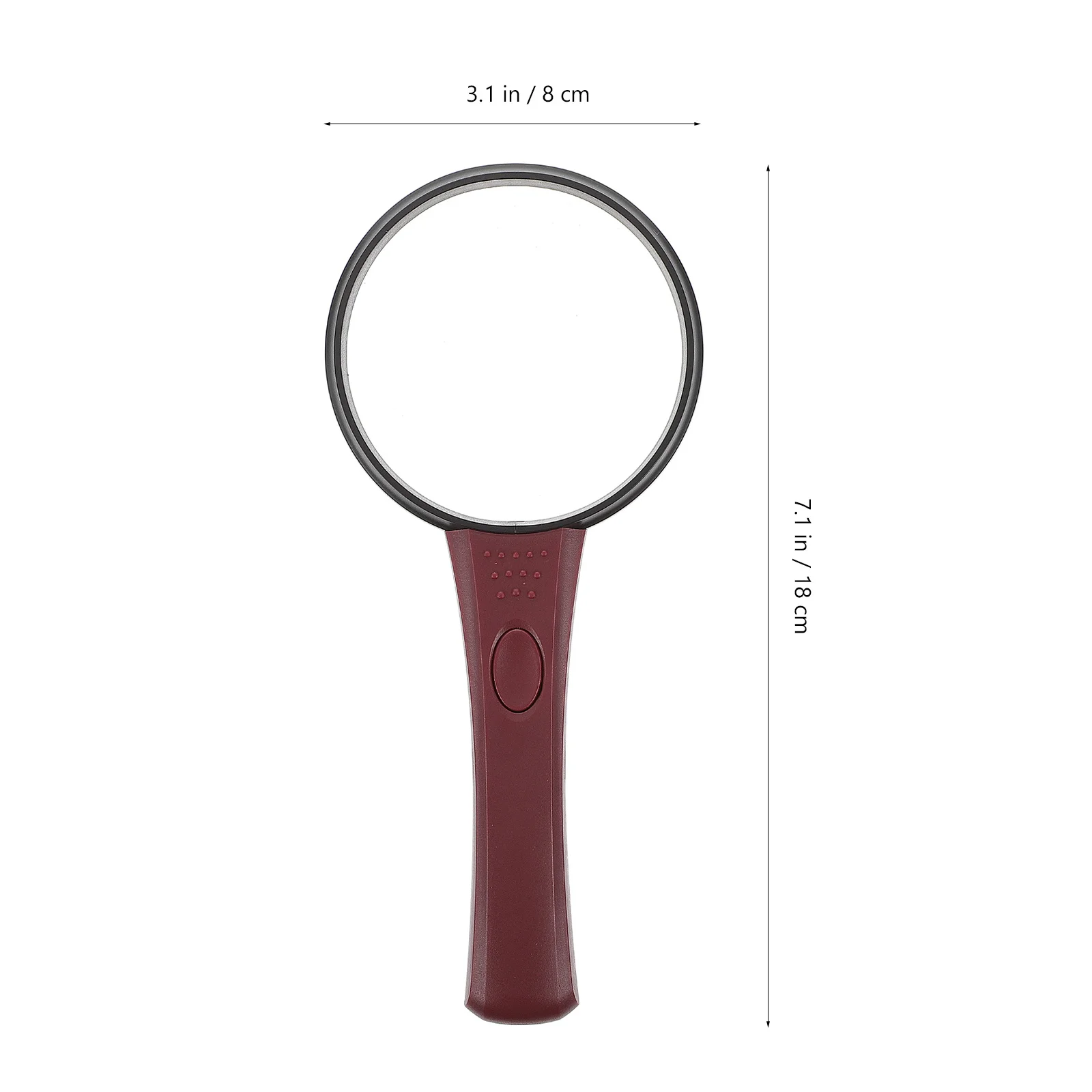 

1Pcs Handy Portable Reading Magnifier Acrylic Lens Magnifying Glass with Bright LED Light for Elderly Detailed Map