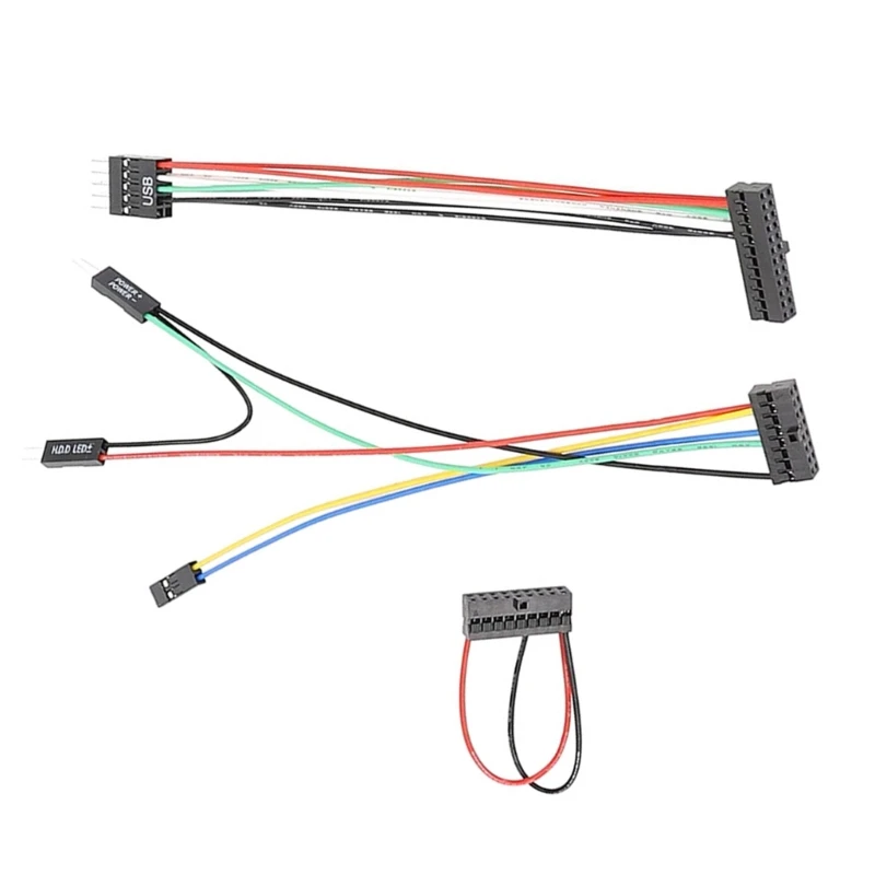 Modifikasi Kabel Power On untuk RD450X Kabel USB Lampu Daya Kabel Lampu Hard Disk Kabel Anti Kesalahan Penyisipan