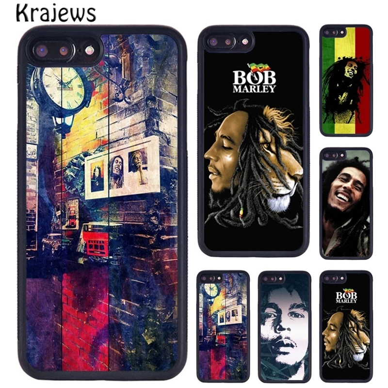 Krajews Reggae Singer Bob Marleys Phone Case For iPhone 16 15 14 X XR XS 11 12 mini 13 Pro MAX Plus cover shell coque