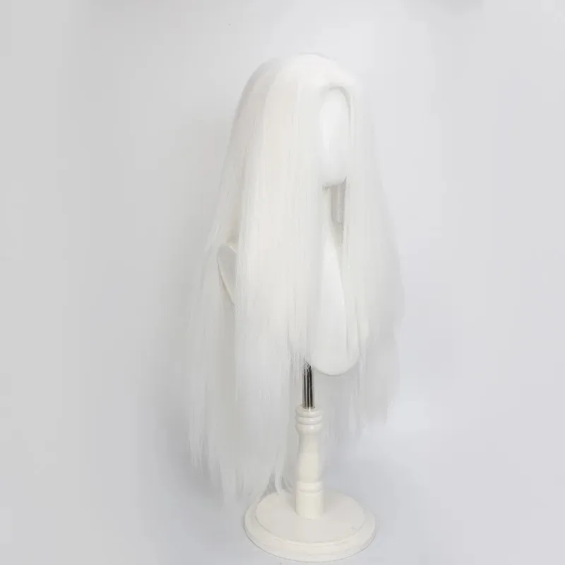 アニメダンダダンコスプレターボおばあちゃん衣装-85-センチメートルロング白ストレートヘア-cos-ダンダダンハロウィンクリスマスパーティー-cos-ウィッグ
