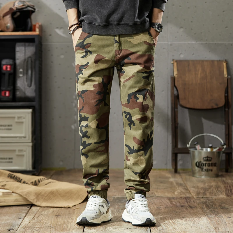 KSTUN 2026 Men's Camouflage Pants Jogging Casual Harem Pants Loose fit Outdoor Hiking & Climbing Pants American Style Trousers